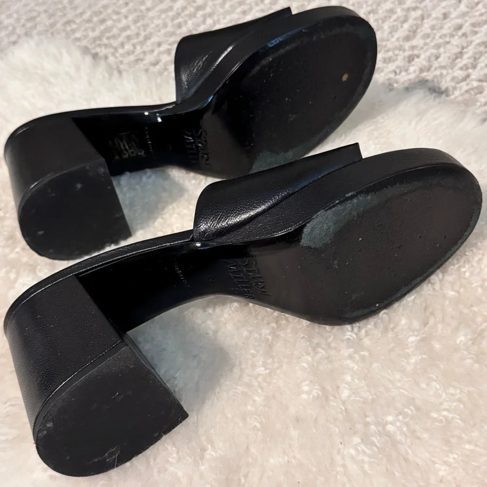 Simon Miller Black Leather Platform Slide